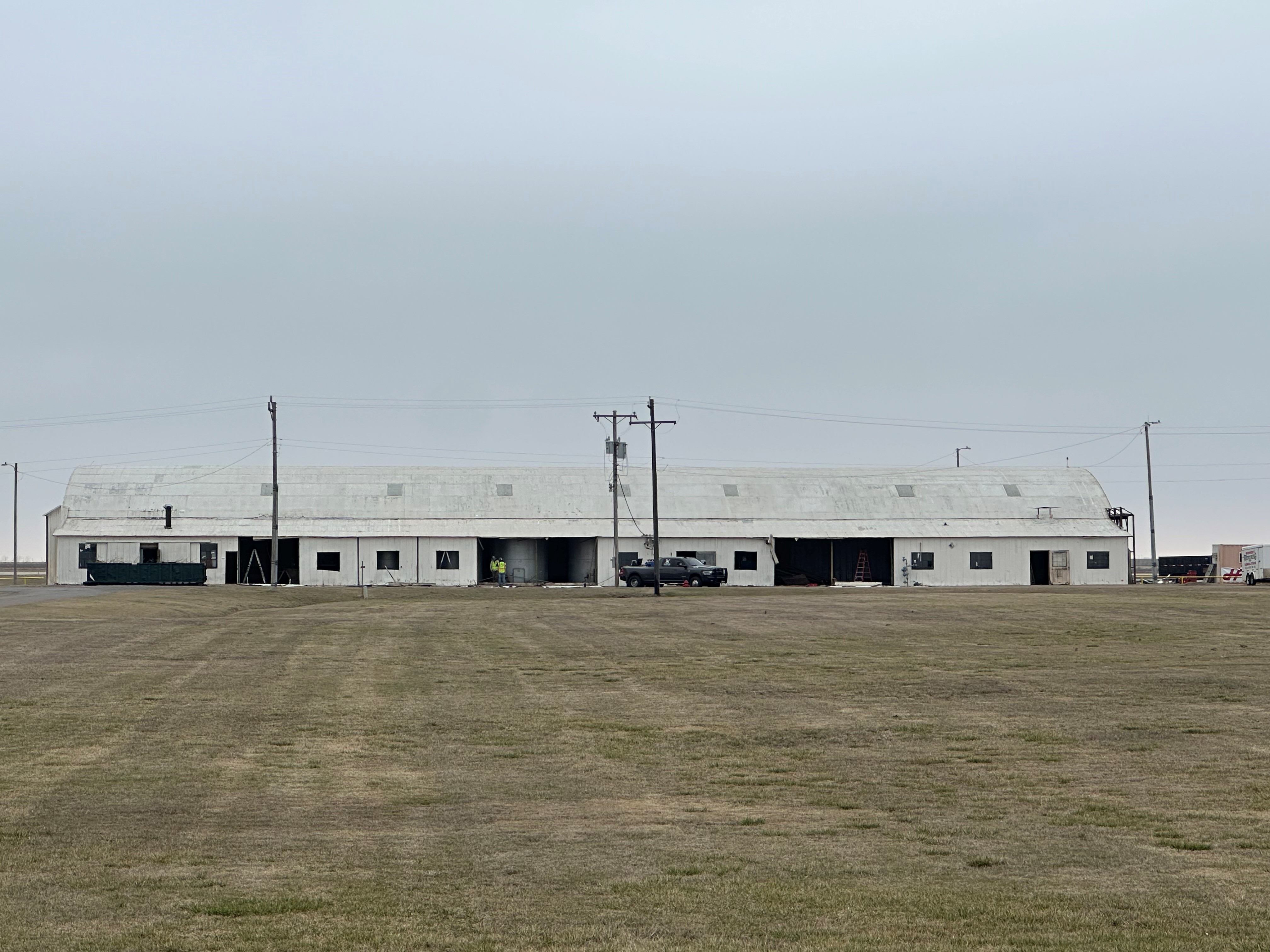 Hangar 3 before restoration, 2024