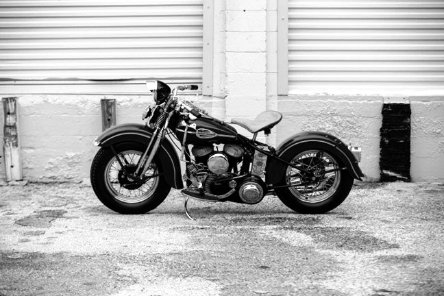 Harley-Davidson WLA, WWII era — the most common motorcycle on Oklahoma roads in 1943. CC BY-SA 2.0, Triple-green / Wikimedia Commons