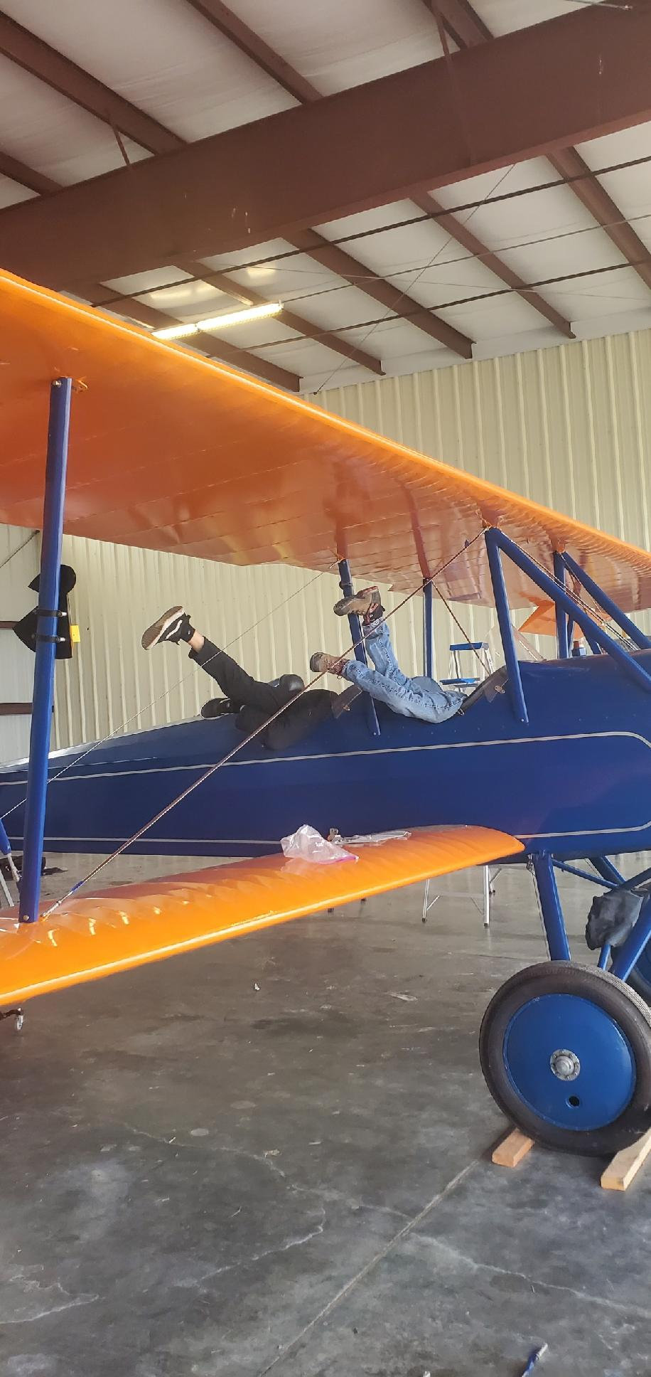 TCC Volunteers work on Lincoln Page Aircraft